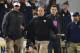 Nov 30, 2013; Morgantown, WV, USA; West Virginia Mountaineers head coach Dana Holgorsen reacts to a call made by the officials during the second quarter of the game against the Iowa State Cyclones at Milan Puskar Stadium. Mandatory Credit: Tommy Gilligan-