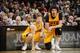 CLEVELAND, OH - APRIL 12: Matthew Dellavedova #8 and Anderson Varejao #17 of the Cleveland Cavaliers wait to check into the game against the Boston Celtics at The Quicken Loans Arena on April 12, 2014 in Cleveland, Ohio. NOTE TO USER: User expressly ackno