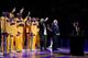 LOS ANGELES, CA - OCTOBER 26: The Los Angeles Lakers react as the 2009-2010 Championship Banner is unveiled during a ceremony prior to their opening night game against the Houston Rockets at Staples Center on October 26, 2010 in Los Angeles, California.