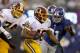 EAST RUTHERFORD, NJ - DECEMBER 29: Alfred Morris #46 of the Washington Redskins runs the ball by Justin Tuck #91 of the New York Giants during their game at MetLife Stadium on December 29, 2013 in East Rutherford, New Jersey. (Photo by Jeff Zelevansky/