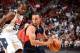 LAS VEGAS, NV - AUGUST 1: Stephen Curry #43 dribbles the ball up the court during USAB scrimmage on August 1, 2014 at the Thomas & Mack Center in Las Vegas, Nevada. NOTE TO USER: User expressly acknowledges and agrees that, by downloading and/or using thi