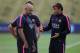 BURTON-UPON-TRENT, ENGLAND - JULY 28: Barcelona coach Luis Enrique (R) makes a point during the Barcelona Training Session at St George's Park on July 28, 2014 in Burton-upon-Trent, England. (Photo by Chris Brunskill/Getty Images)