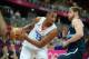 LONDON, ENGLAND - JULY 31: Boris Diaw #13 of France drives versus Argentina during their Basketball Game on Day 4 of the London 2012 Olympic Games at the Olympic Park Basketball Arena on July 31, 2012 in London, England. NOTE TO USER: User expressly ackno