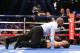 BROOKLYN, NY - AUGUST 9: Referee Steve Willis stops the bout between Danny Garcia (not shown) and Rod Salka (Black/Gold trunks) at the Barclays Center on August 9, 2014 in Brooklyn, New York. (Photo by Ed Mulholland/Getty Images)