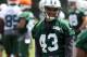Jun 17, 2014; Florham Parl, NJ, USA; New York Jets cornerback Dexter McDougle (43) during minicamp at Atlantic Health Training Center. Mandatory Credit: Noah K. Murray-USA TODAY Sports