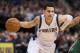 Feb 7, 2014; Dallas, TX, USA; Dallas Mavericks point guard Shane Larkin (3) drives to the basket during the game against the Utah Jazz at the American Airlines Center. The Mavericks defeated the Jazz 103-81. Mandatory Credit: Jerome Miron-USA TODAY Sports