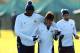 MANCHESTER, ENGLAND - NOVEMBER 04: Yaya Toure and David Silva of Manchester City joke around during a training session at Carrington Training Ground on November 4, 2013 in Manchester, England. (Photo by Alex Livesey/Getty Images)