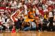 MIAMI, FL - MAY 30: Roy Hibbert #55 of the Indiana Pacers handles the ball against Chris Bosh #1 of the Miami Heat in Game Six of the Eastern Conference Finals during the 2014 NBA Playoffs on May 30, 2014 in Miami, Fl. NOTE TO USER: User expressly acknowl