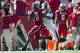 Nov 2, 2013; Columbia, SC, USA; South Carolina Gamecocks running back Mike Davis (28) runs the ball while being pursued by Mississippi State Bulldogs defensive back Nickoe Whitley (1) during the third quarter at Williams-Brice Stadium. The Gamecocks defea