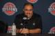 AUBURN HILLS - JULY 15: Detroit Pistons Head Coach and President of Basketball Operations Stan Van Gundy introduces Caron Butler #31 and D.J. Augustin #14 at a press conference on July 15, 2014 at Palace of Auburn Hills in Auburn Hills, Michigan.NOTE TO U
