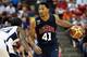 LAS VEGAS, NV - AUGUST 01: Derrick Rose #41 of the 2014 USA Basketball Men's National Team brings the ball up the court during a USA Basketball showcase at the Thomas & Mack Center on August 1, 2014 in Las Vegas, Nevada. (Photo by Ethan Miller/Getty Ima