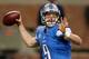 DETROIT, MI - DECEMBER 22: Matthew Stafford #9 of the Detroit Lions throws a first quarter pass while playing the New York Giants at Ford Field on December 22, 2013 in Detroit, Michigan. (Photo by Gregory Shamus/Getty Images)