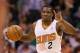 PHOENIX, AZ - MARCH 12: Eric Bledsoe #2 of the Phoenix Suns handles the ball during the NBA game against the Cleveland Cavaliers at US Airways Center on March 12, 2014 in Phoenix, Arizona. NOTE TO USER: User expressly acknowledges and agrees that, by do