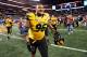 ARLINGTON, TX - JANUARY 03: Lucas Vincent #96 of the Missouri Tigers celebrates the Tigers 41-31 victory against the Oklahoma State Cowboys during the AT&T Cotton Bowl on January 3, 2014 in Arlington, Texas. (Photo by Ronald Martinez/Getty Images)