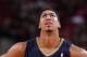 PORTLAND, OR - APRIL 6: Anthony Davis #23 of the New Orleans Pelicans looks up during the game against the Portland Trail Blazers on April 6, 2014 at the Moda Center Arena in Portland, Oregon. NOTE TO USER: User expressly acknowledges and agrees that, by