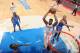 LOS ANGELES, CA - MAY 9: DeAndre Jordan #6 of the Los Angeles Clippers grabs a rebound against the Oklahoma City Thunder in Game Three of the Western Conference Semifinals during the 2014 NBA Playoffs at Staples Center on May 9, 2014 in Los Angeles, Calif