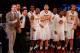 NEW YORK, NY - APRIL 03: Head Coach Richard Pitino of the Minnesota Golden Gophers celebrates from the bench against the Southern Methodist Mustangs during 2014 NIT Championship at Madison Square Garden on April 3, 2014 in New York City. (Photo by Mike
