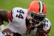 LANDOVER, MD - AUGUST 18: Running back Ben Tate #44 of the Cleveland Browns warms up during a preseason game against the Washington Redskins at FedExField on August 18, 2014 in Landover, Maryland. (Photo by Rob Carr/Getty Images)