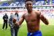 BOLTON, ENGLAND - MAY 03: Jordon Ibe of Birmingham City celebrates as they avoid relegation after the Sky Bet Championship match between Bolton Wanderers and Birmingham City at Reebok Stadium on May 3, 2014 in Bolton, England. (Photo by Paul Thomas/Gett