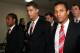 NARITA, JAPAN - DECEMBER 15: (L to R) Anderson, Cristiano Ronaldo and Nani of Manchester United arrive at Narita International Airport for the FIFA Club World Championship in Japan 2008 on December 15, 2008 in Narita, Chiba, Japan. (Photo by Junko Kimur