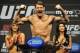 Apr 26, 2013; Newark, NJ, USA; Michael Bisping weighs in for his middleweight bout against Alan Belcher (not pictured) at the Prudential Center.Mandatory Credit: Joe Camporeale-USA TODAY Sports