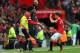 MANCHESTER, ENGLAND - AUGUST 16: Marouane Fellaini of Manchester United replaces Ander Herrera (R) during the Barclays Premier League match between Manchester United and Swansea City at Old Trafford on August 16, 2014 in Manchester, England. (Photo by A