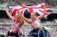 LONDON, ENGLAND - JULY 28: (L-R) Melissa Nicholls of Great Britain and Hannah Cockroft of Great Britain pose after the Womens T33/34 100m during day three of the Sainsbury's Anniversary Games - IAAF Diamond League 2013 at The Queen Elizabeth Olympic Pa