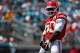 JACKSONVILLE, FL - SEPTEMBER 08: Justin Houston #50 of the Kansas City Chiefs celebrates a sack during a game against the Jacksonville Jaguarsat EverBank Field on September 8, 2013 in Jacksonville, Florida. (Photo by Mike Ehrmann/Getty Images)