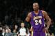 Dec. 13, 2012; New York, NY, USA; Los Angeles Lakers shooting guard Kobe Bryant (24) reacts on the court against the New York Knicks during the second half at Madison Square Garden. Knicks won 116-107. Mandatory Credit: Debby Wong-USA TODAY Sports