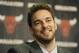 Jul 18, 2014; Chicago, IL, USA; Chicago Bulls center Pau Gasol in attendance during a press conference at the United Center. Mandatory Credit: David Banks-USA TODAY Sports