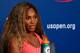 NEW YORK, NY - AUGUST 23: Serena Williams of USA talks to the media during previews for the US Open tennis at USTA Billie Jean King National Tennis Center on August 23, 2014 in New York City. (Photo by Julian Finney/Getty Images)