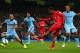 MANCHESTER, ENGLAND - AUGUST 25: Daniel Sturridge of Liverpool shoots at goal during the Barclays Premier League match between Manchester City and Liverpool at the Etihad Stadium on August 25, 2014 in Manchester, England. (Photo by Clive Brunskill/Getty