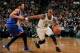 BOSTON, MA - APRIL 4: Rajon Rondo #9 of the Boston Celtics drives against the Philadelphia 76ers on April 4, 2014 at the TD Garden in Boston, Massachusetts. NOTE TO USER: User expressly acknowledges and agrees that, by downloading and or using this photo