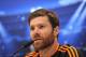 MADRID, SPAIN - APRIL 22: Xabi Alonso of Real Madrid CF answers a question during their press conference at Valdebebas training ground ahead of the UEFA Champions League semi-final first leg match against Bayern Munich on April 22, 2014 in Madrid, Spain.