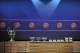 NYON, SWITZERLAND - JULY 18: The UEFA Champions League trophy and draw are prepared for the UEFA 2014/15 Champions League third qualifying rounds draw at the UEFA headquarters, The House of European Football, on July 18, 2014 in Nyon, Switzerland. (Phot