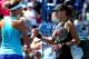 NEW YORK, NY - AUGUST 28: Karolina Pliskova (L) of the Czech Republic shakes hands with Ana Ivanovic (R) of Serbia after their women's singles second round match on Day Four of the 2014 US Open at the USTA Billie Jean King National Tennis Center on Augus