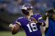 MINNEAPOLIS, MN - DECEMBER 29: Matt Cassel #16 of the Minnesota Vikings warms up before the game against the Detroit Lions on December 29, 2013 at Mall of America Field at the Hubert H. Humphrey Metrodome in Minneapolis, Minnesota. (Photo by Hannah Foslie