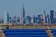 NEW YORK, NY - AUGUST 24: A general view of Manhattan from Arthur Ashe Stadium during previews for the US Open tennis at USTA Billie Jean King National Tennis Center on August 24, 2014 in New York City. (Photo by Julian Finney/Getty Images)