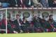 BURNLEY, ENGLAND - AUGUST 30: Assistant Ryan Giggs of Manchester United (2L) and Manager Louis van Gaal of Manchester United look on from the bench during the Barclays Premier League match between Burnley and Manchester United at Turf Moor on August 30,