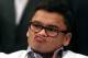 Jul 14, 2014; New York, NY, USA; Marcos Maidana answers questions from media during press conference at Times Square. Mandatory Credit: Noah K. Murray-USA TODAY Sports