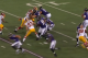 Hatcher creates a strong push inside while Murphy draws a double-team.