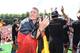 BERLIN, GERMANY - JULY 15: Bastian Schweinsteiger celebrates during the German team victory ceremony on July 15, 2014 in Berlin, Germany. Germany won the 2014 FIFA World Cup Brazil match against Argentina in Rio de Janeiro on July 13. (Photo by Markus Gi
