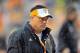 Aug 31, 2014; Knoxville, TN, USA; Tennessee Volunteers head coach Butch Jones leaves the field after warm ups prior to the game against the Utah State Aggies at Neyland Stadium. Mandatory Credit: Jim Brown-USA TODAY Sports