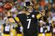PHILADELPHIA, PA - AUGUST 21: Ben Roethlisberger #7 of the Pittsburgh Steelers in action against the Philadelphia Eagles during their Pre Season game at Lincoln Financial Field on August 21, 2014 in Philadelphia, Pennsylvania. (Photo by Al Bello/Getty I