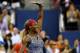 NEW YORK, NY - SEPTEMBER 03: Serena Williams of the United States celebrates match point against Flavia Pennetta of Italy in their women's singles quarterfinal match on Day Ten of the 2014 US Open at the USTA Billie Jean King National Tennis Center on Se