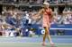 NEW YORK, NY - SEPTEMBER 02: Caroline Wozniacki of Denmark looks on against Sara Errani of Italy during their women's singles quarterfinal on Day Nine of the 2014 US Open at the USTA Billie Jean King National Tennis Center on September 2, 2014 in the Flu