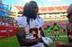 Aug 28, 2014; Tampa, FL, USA; Washington Redskins strong safety Brandon Meriweather (31) signs autographs pre game before the Redskins beat the Tampa Bay Buccaneers 24-10 at Raymond James Stadium. Mandatory Credit: David Manning-USA TODAY Sports