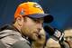 NEWARK, NJ - JANUARY 28: Wide receiver Wes Welker #83 of the Denver Broncos speaks to the media during Super Bowl XLVIII Media Day at the Prudential Center on January 28, 2014 in Newark, New Jersey. Super Bowl XLVIII will be played between the Seattle Se