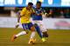 EAST RUTHERFORD, NJ - SEPTEMBER 9 : Neymar Junior #10 of Brazil fights for the ball with Frickson Erazo #3 of duringor during their match at MetLife Stadium on September 9, 2014 in East Rutherford, New Jersey. (Photo by Jeff Zelevansky/Getty Images)