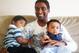 Vasu Shan with his two young sons